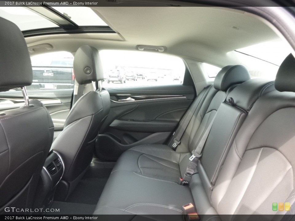 Ebony Interior Rear Seat for the 2017 Buick LaCrosse Premium AWD #119182955