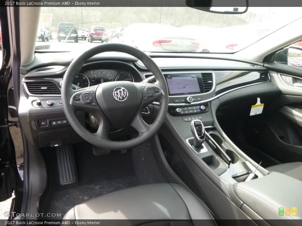 Ebony Interior Photo for the 2017 Buick LaCrosse Premium AWD #119182967
