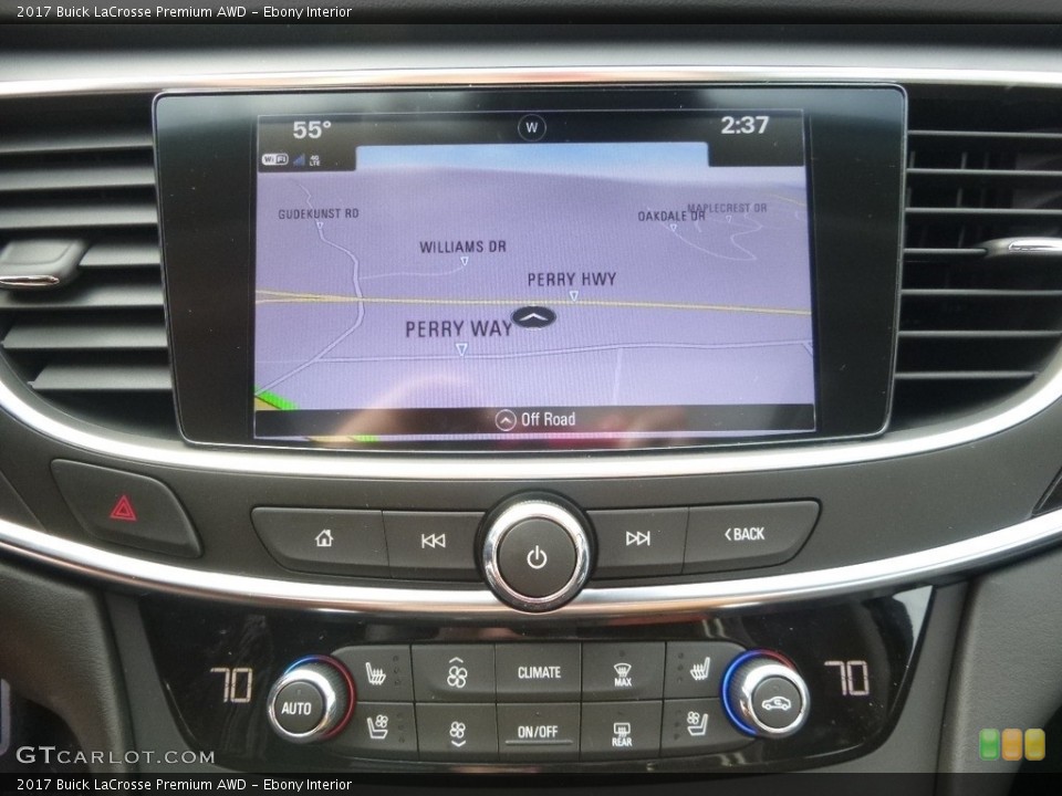 Ebony Interior Navigation for the 2017 Buick LaCrosse Premium AWD #119183042