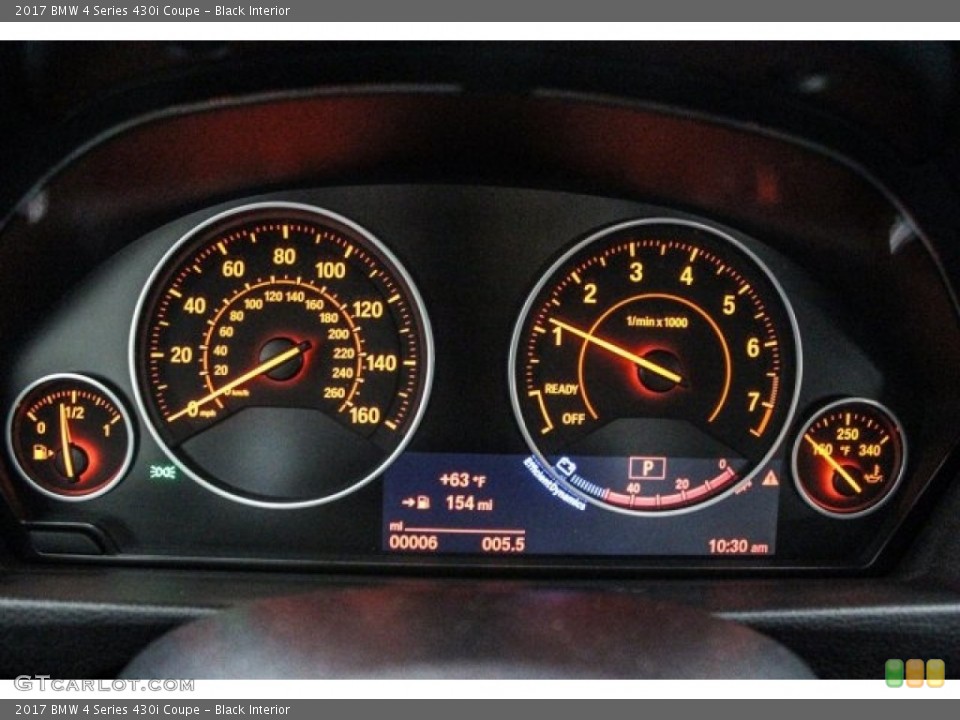 Black Interior Gauges for the 2017 BMW 4 Series 430i Coupe #119184656