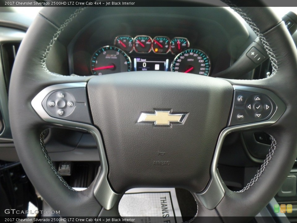 Jet Black Interior Steering Wheel for the 2017 Chevrolet Silverado 2500HD LTZ Crew Cab 4x4 #119186981