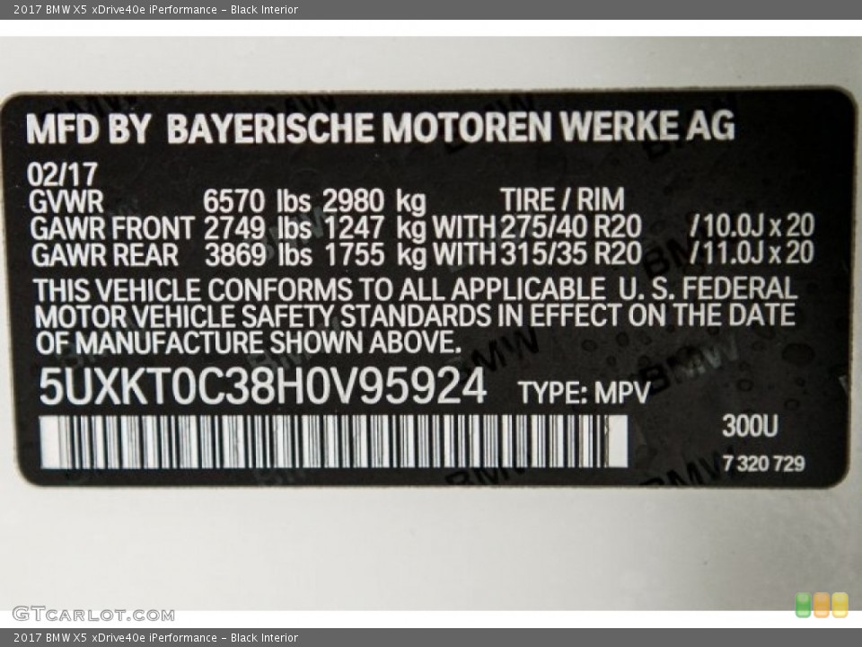 Black Interior Controls for the 2017 BMW X5 xDrive40e iPerformance #119195827