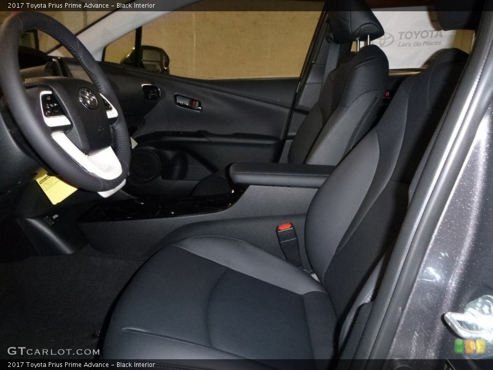 Black Interior Front Seat for the 2017 Toyota Prius Prime Advance #119204596