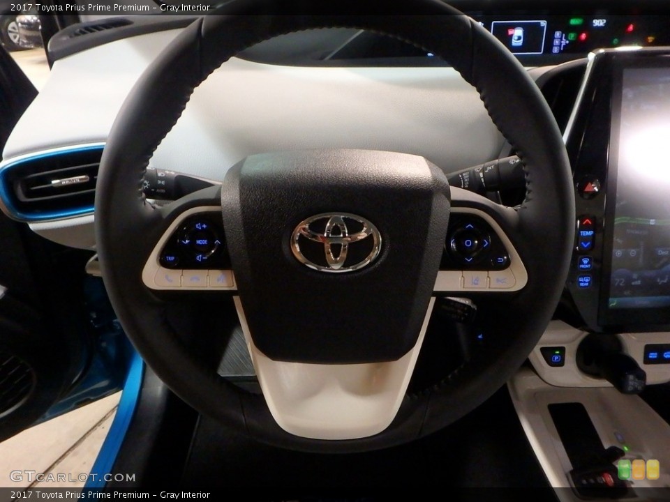 Gray Interior Steering Wheel for the 2017 Toyota Prius Prime Premium #119205658