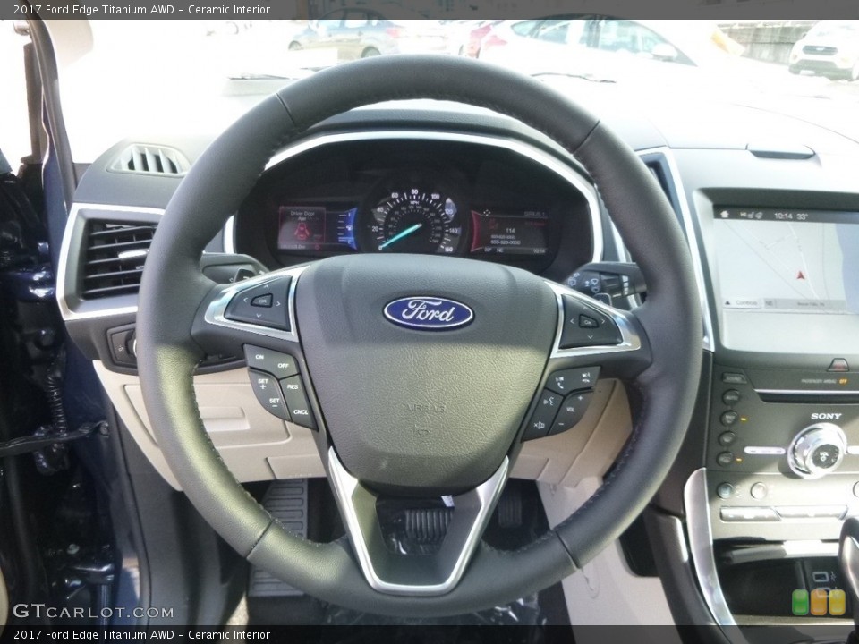 Ceramic Interior Steering Wheel for the 2017 Ford Edge Titanium AWD #119214313