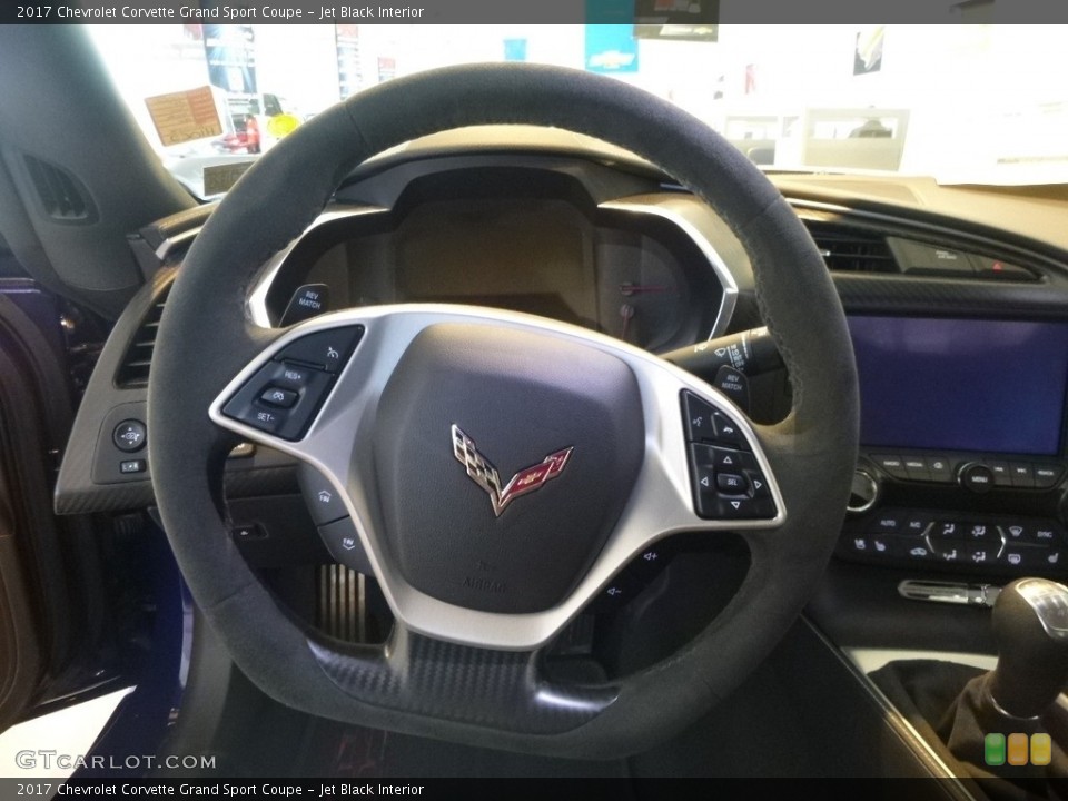 Jet Black Interior Steering Wheel for the 2017 Chevrolet Corvette Grand Sport Coupe #119216713