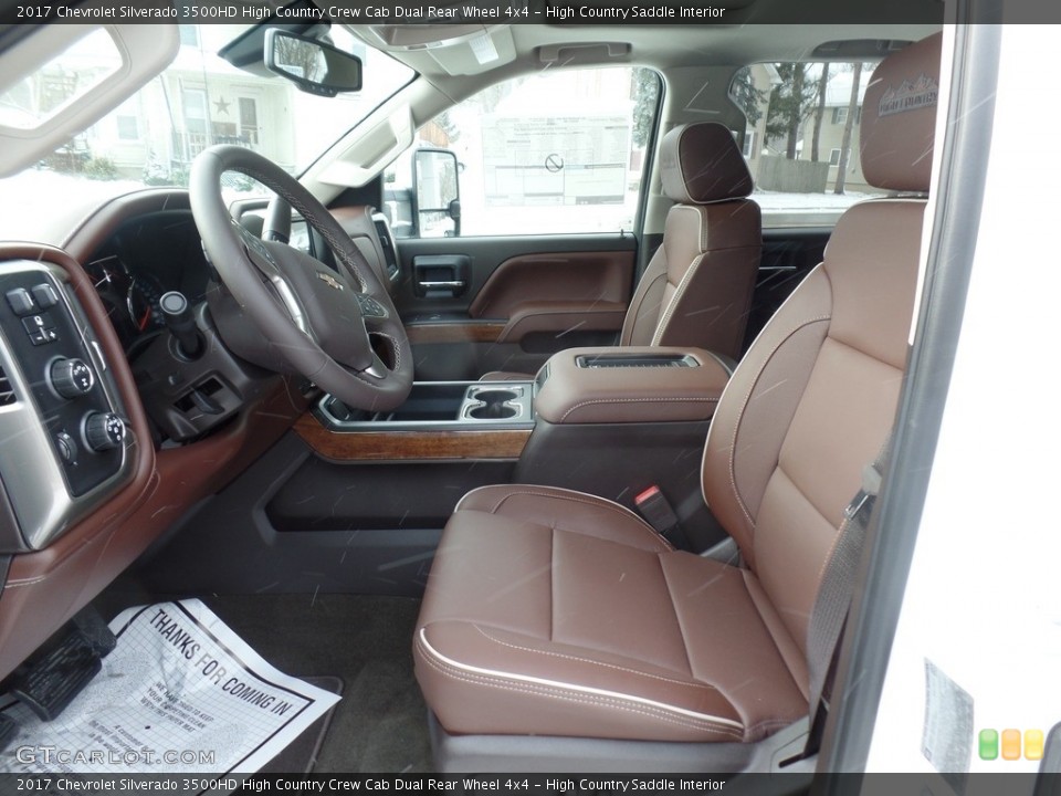 High Country Saddle Interior Photo for the 2017 Chevrolet Silverado 3500HD High Country Crew Cab Dual Rear Wheel 4x4 #119217943