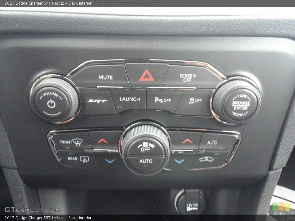 Black Interior Controls for the 2017 Dodge Charger SRT Hellcat #119220700