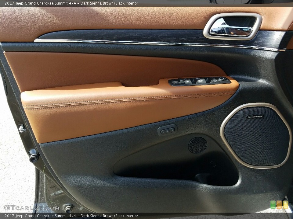 Dark Sienna Brown/Black Interior Door Panel for the 2017 Jeep Grand Cherokee Summit 4x4 #119241434