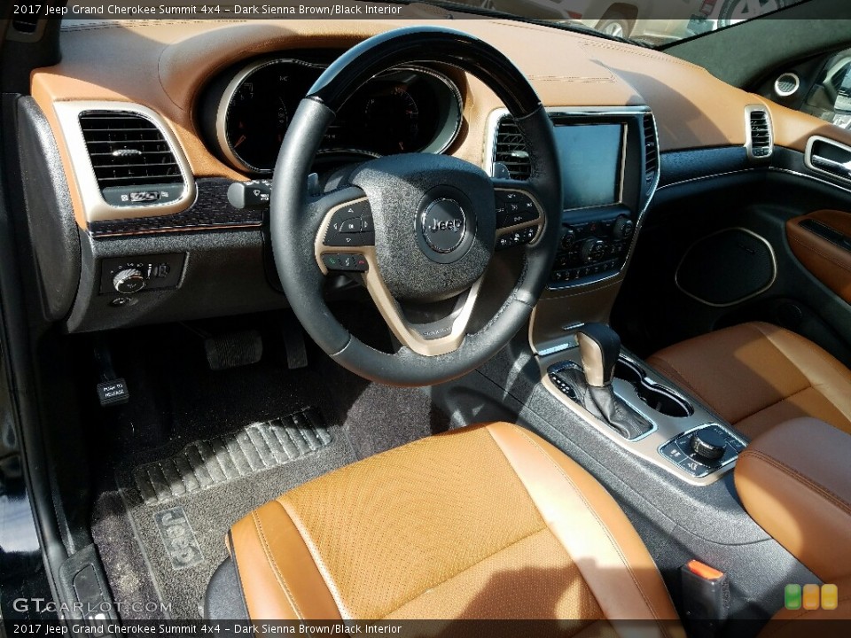 Dark Sienna Brown/Black Interior Front Seat for the 2017 Jeep Grand Cherokee Summit 4x4 #119241461