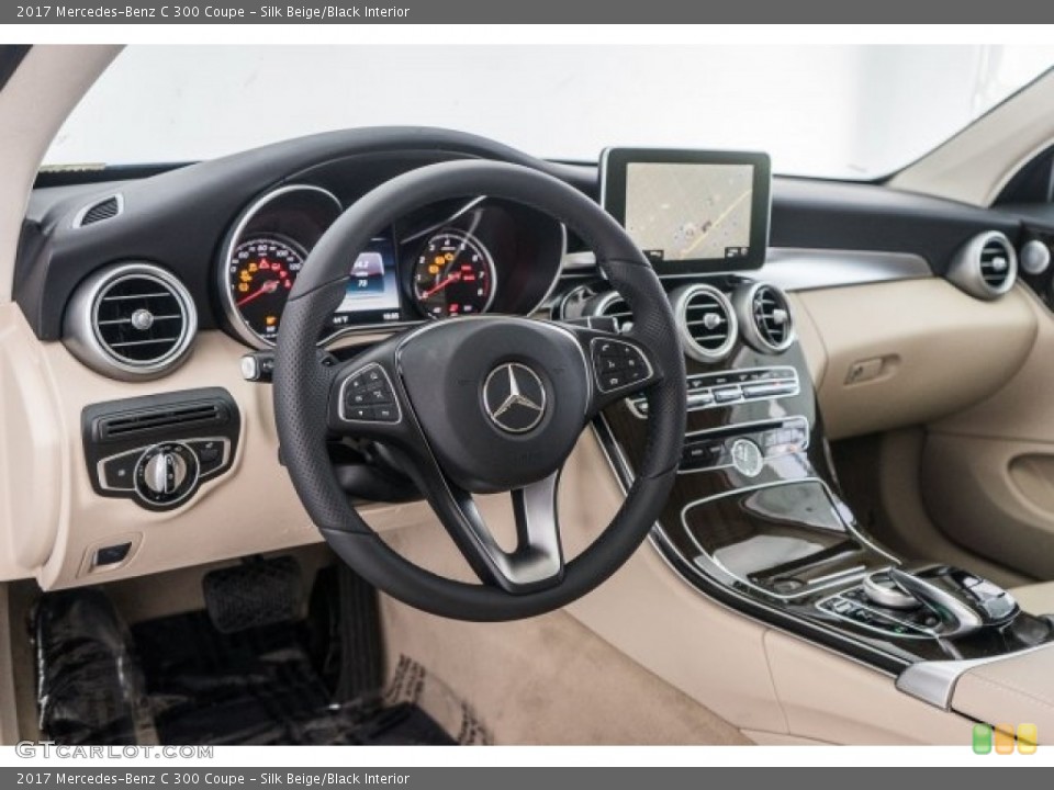 Silk Beige/Black Interior Dashboard for the 2017 Mercedes-Benz C 300 Coupe #119242404