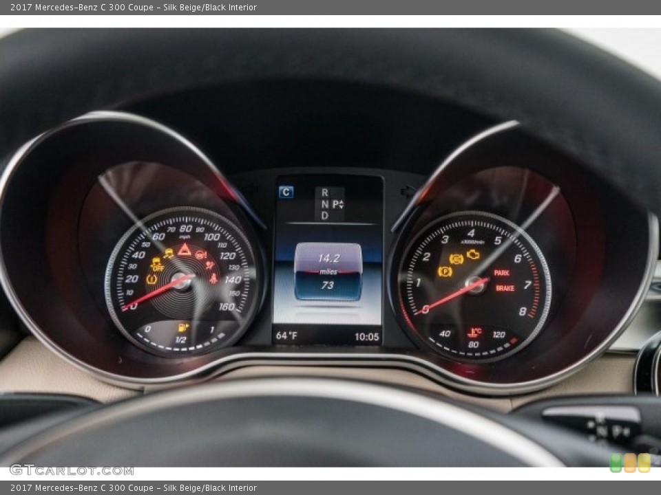 Silk Beige/Black Interior Gauges for the 2017 Mercedes-Benz C 300 Coupe #119242446