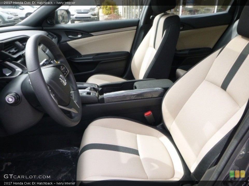 Ivory Interior Front Seat for the 2017 Honda Civic EX Hatchback #119242869