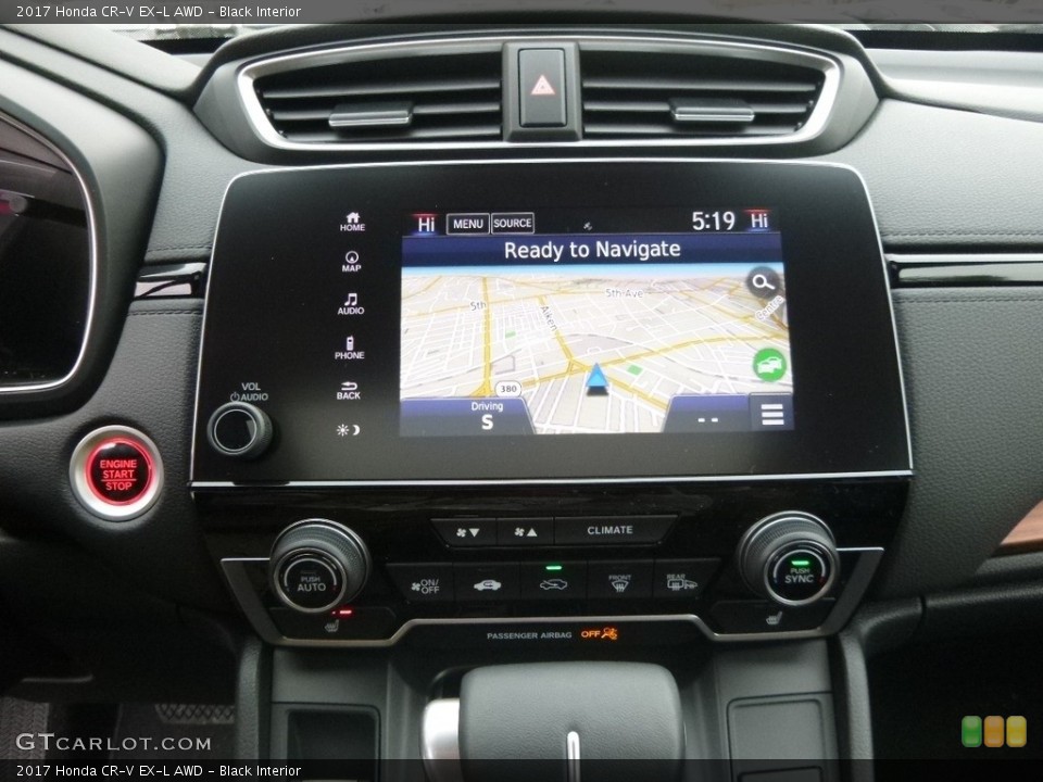 Black Interior Navigation for the 2017 Honda CR-V EX-L AWD #119245263