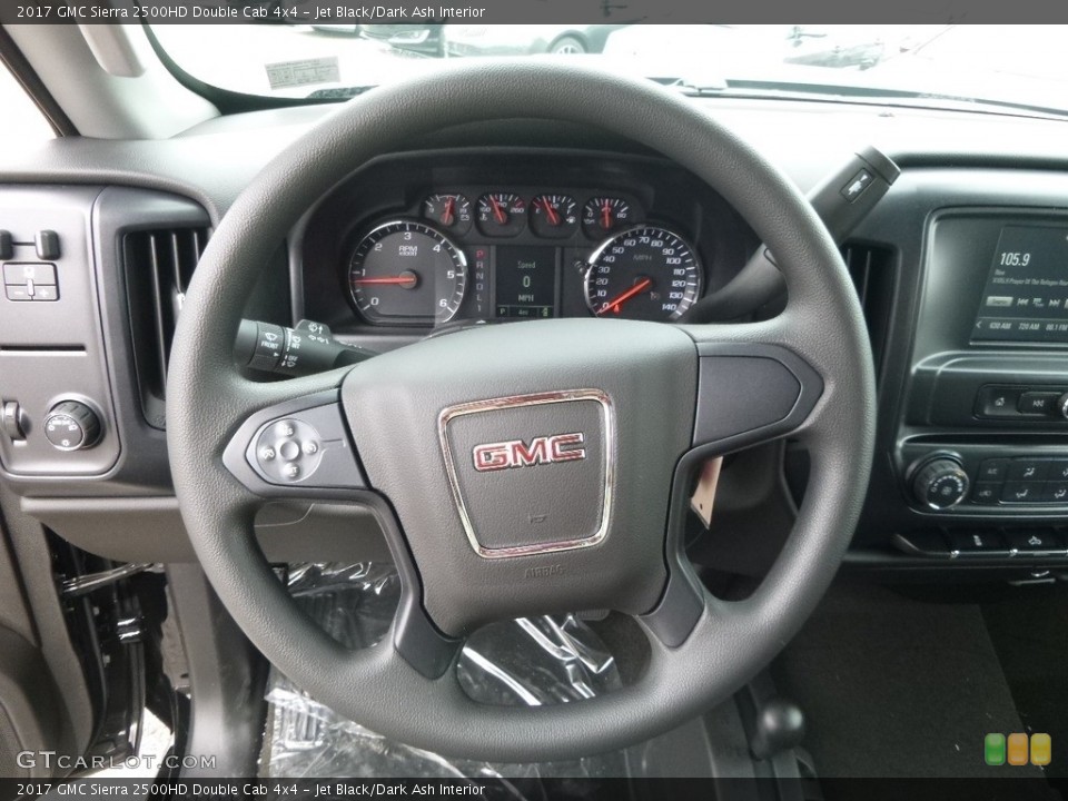 Jet Black/Dark Ash Interior Steering Wheel for the 2017 GMC Sierra 2500HD Double Cab 4x4 #119250375