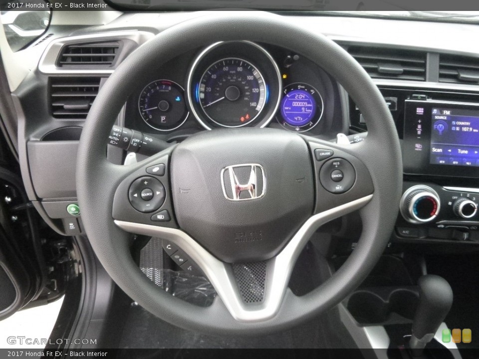 Black Interior Steering Wheel for the 2017 Honda Fit EX #119258577