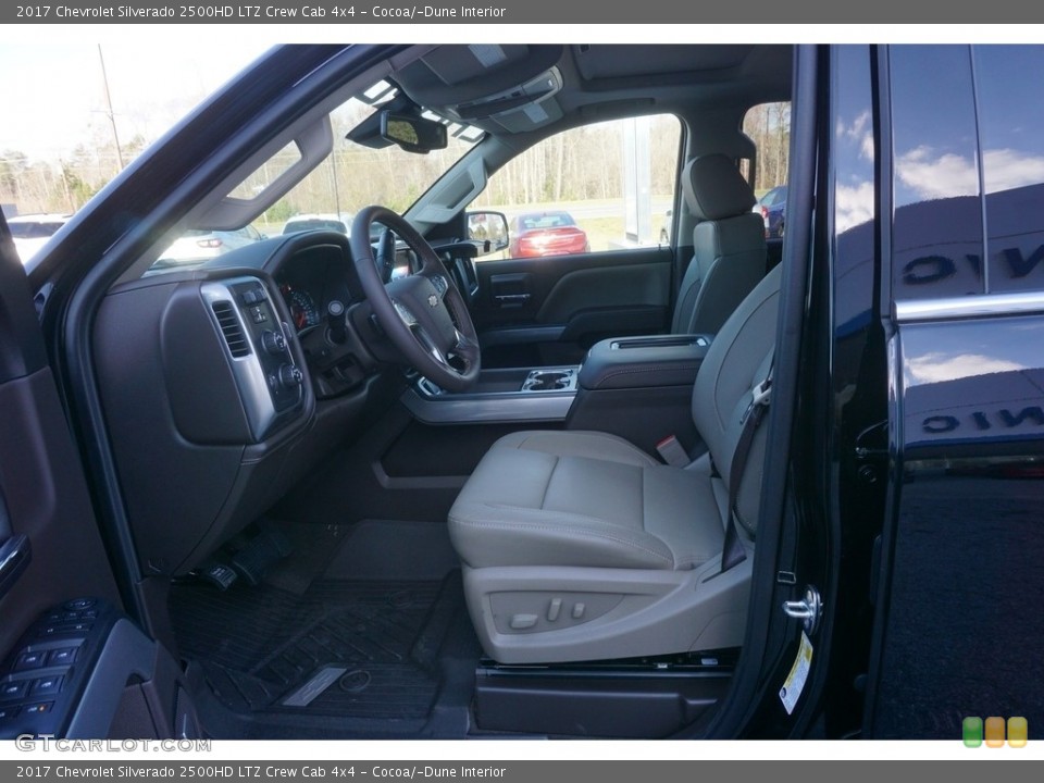 Cocoa/­Dune Interior Front Seat for the 2017 Chevrolet Silverado 2500HD LTZ Crew Cab 4x4 #119264980