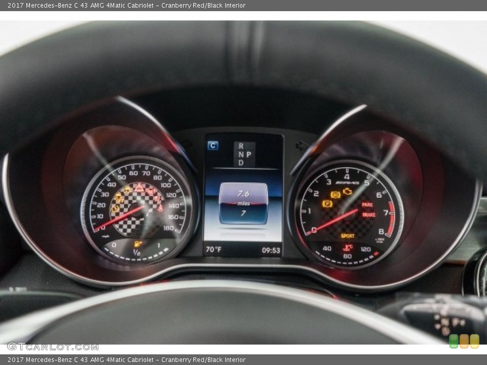 Cranberry Red/Black Interior Gauges for the 2017 Mercedes-Benz C 43 AMG 4Matic Cabriolet #119270365