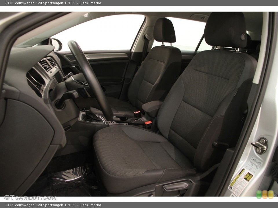 Black Interior Front Seat for the 2016 Volkswagen Golf SportWagen 1.8T S #119299010