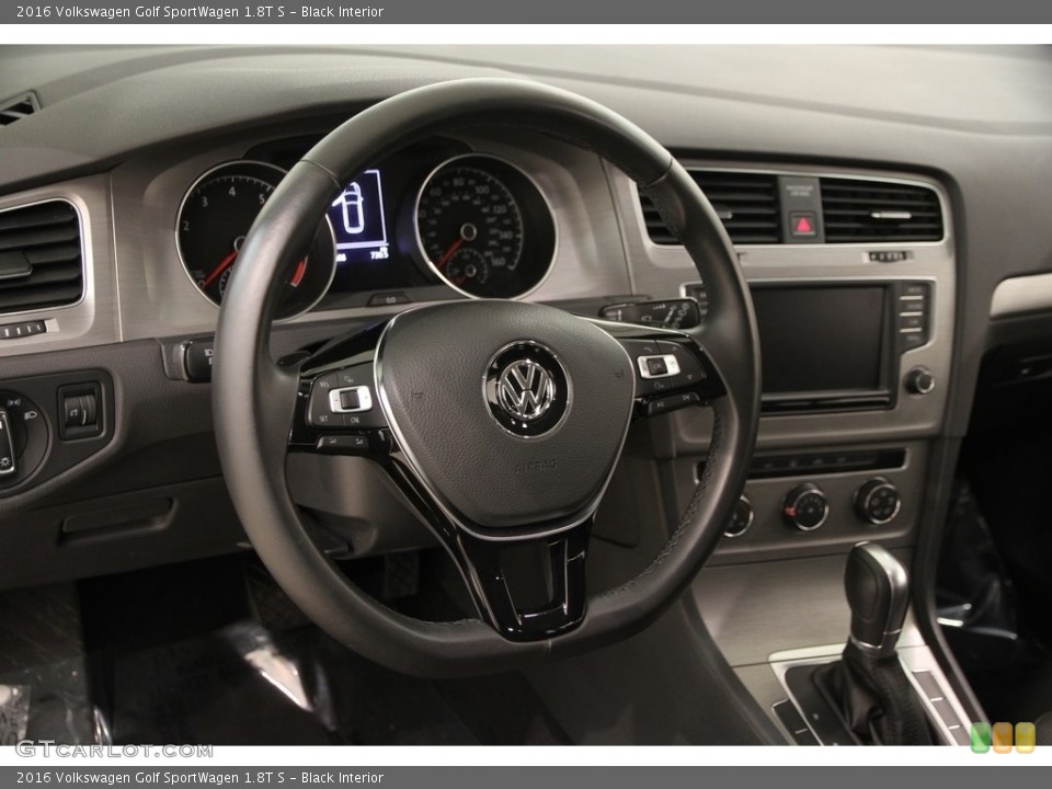 Black Interior Dashboard for the 2016 Volkswagen Golf SportWagen 1.8T S #119299034