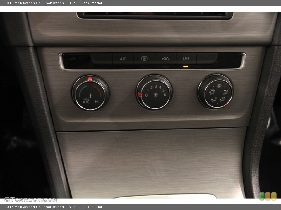 Black Interior Controls for the 2016 Volkswagen Golf SportWagen 1.8T S #119299133