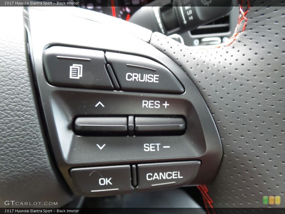 Black Interior Controls for the 2017 Hyundai Elantra Sport #119302796