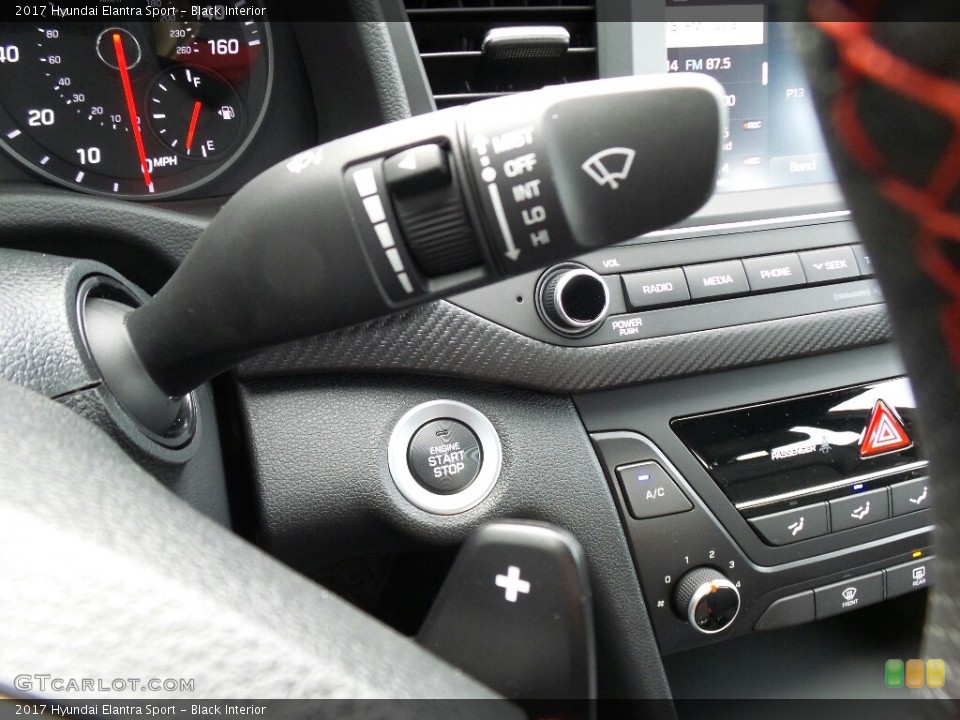 Black Interior Controls for the 2017 Hyundai Elantra Sport #119302820
