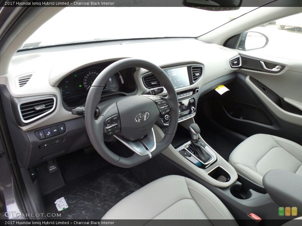 Charcoal Black Interior Photo for the 2017 Hyundai Ioniq Hybrid Limited #119303195