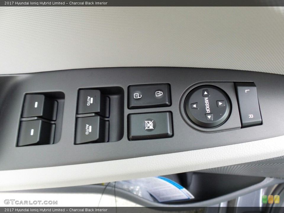 Charcoal Black Interior Controls for the 2017 Hyundai Ioniq Hybrid Limited #119303318
