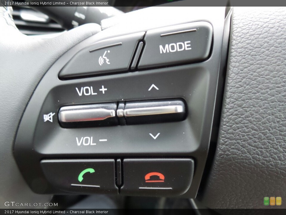 Charcoal Black Interior Controls for the 2017 Hyundai Ioniq Hybrid Limited #119303591