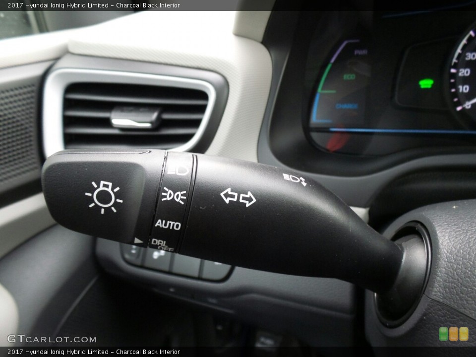 Charcoal Black Interior Controls for the 2017 Hyundai Ioniq Hybrid Limited #119303615