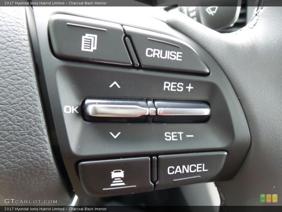 Charcoal Black Interior Controls for the 2017 Hyundai Ioniq Hybrid Limited #119303639