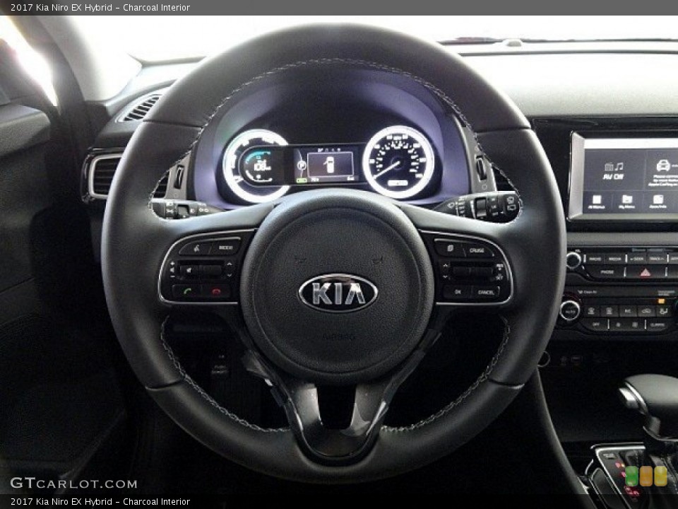 Charcoal Interior Steering Wheel for the 2017 Kia Niro EX Hybrid #119313071