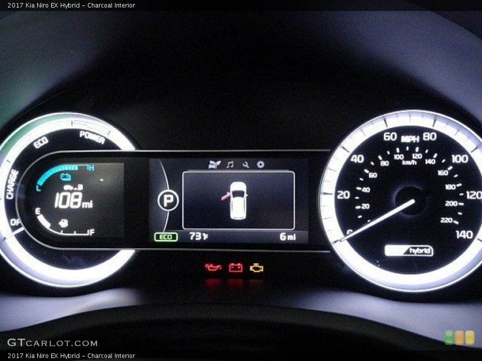Charcoal Interior Gauges for the 2017 Kia Niro EX Hybrid #119313119