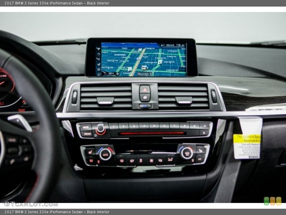 Black Interior Controls for the 2017 BMW 3 Series 330e iPerfomance Sedan #119314613