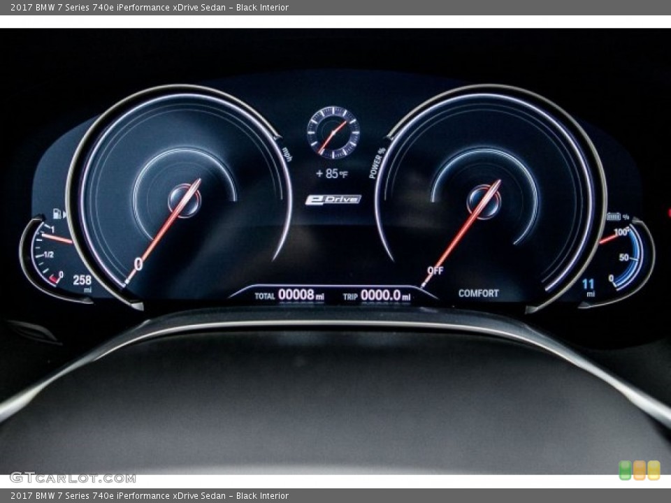 Black Interior Gauges for the 2017 BMW 7 Series 740e iPerformance xDrive Sedan #119325671