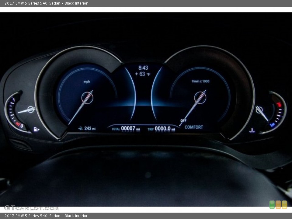 Black Interior Gauges for the 2017 BMW 5 Series 540i Sedan #119325886