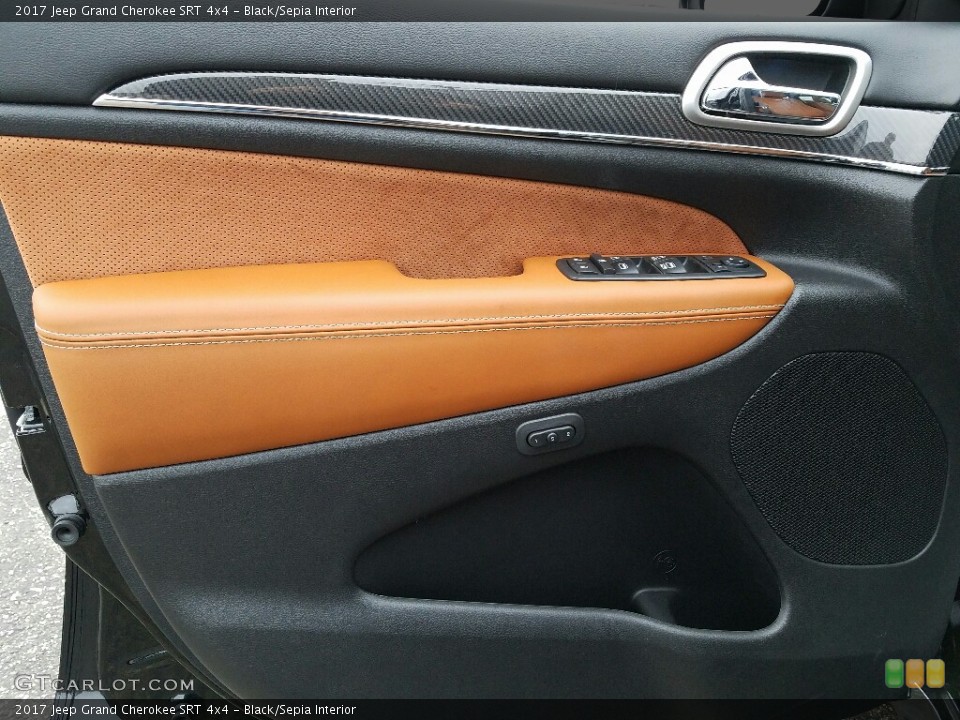 Black/Sepia Interior Door Panel for the 2017 Jeep Grand Cherokee SRT 4x4 #119334034