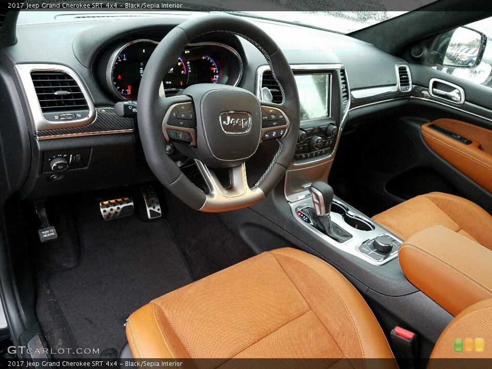 Black/Sepia Interior Photo for the 2017 Jeep Grand Cherokee SRT 4x4 #119334043