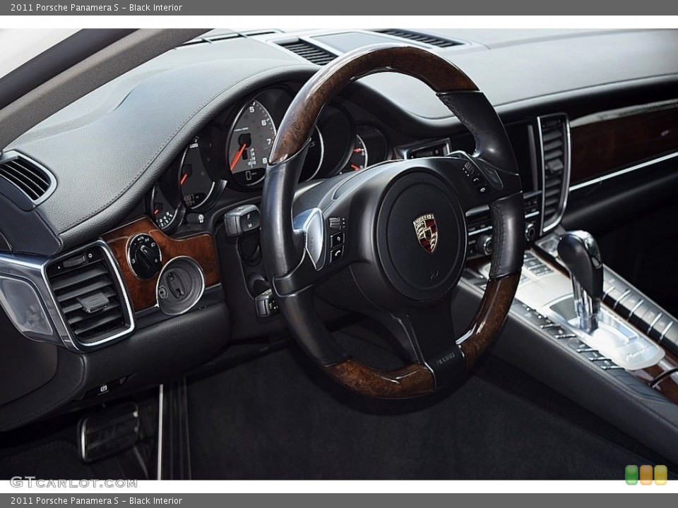 Black Interior Steering Wheel for the 2011 Porsche Panamera S #119339571