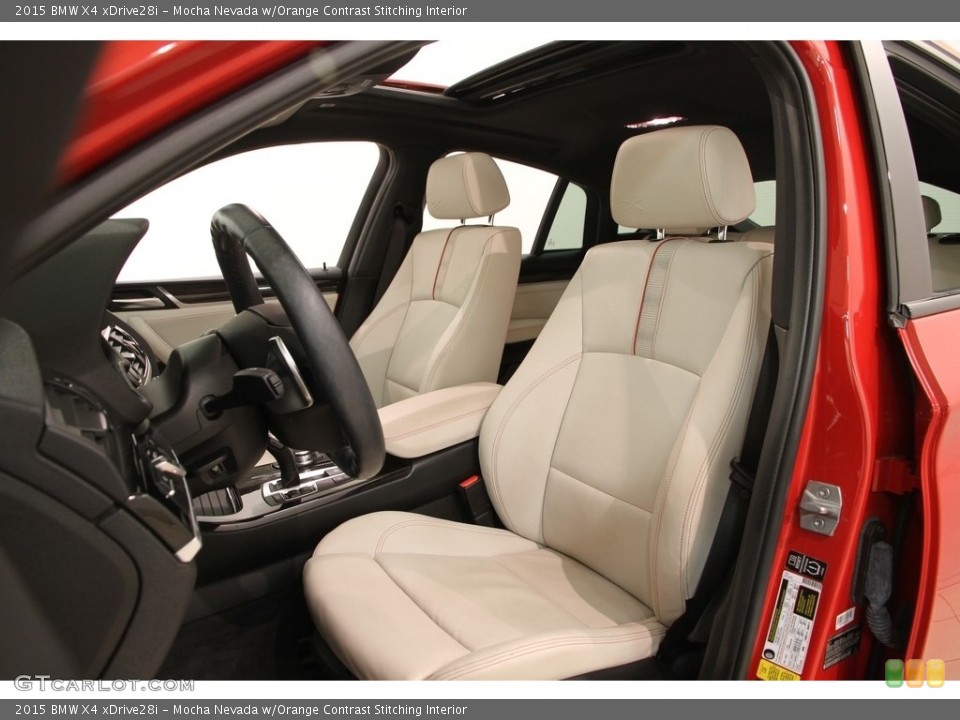 Mocha Nevada w/Orange Contrast Stitching Interior Front Seat for the 2015 BMW X4 xDrive28i #119347062