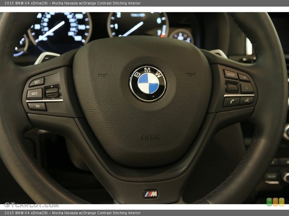 Mocha Nevada w/Orange Contrast Stitching Interior Steering Wheel for the 2015 BMW X4 xDrive28i #119347098