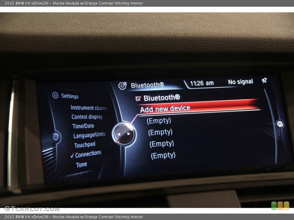 Mocha Nevada w/Orange Contrast Stitching Interior Controls for the 2015 BMW X4 xDrive28i #119347149