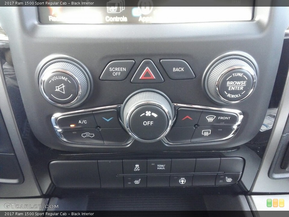 Black Interior Controls for the 2017 Ram 1500 Sport Regular Cab #119353422