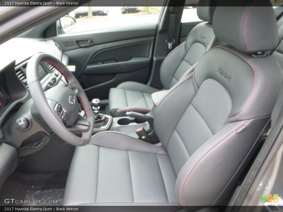 Black Interior Front Seat for the 2017 Hyundai Elantra Sport #119354127