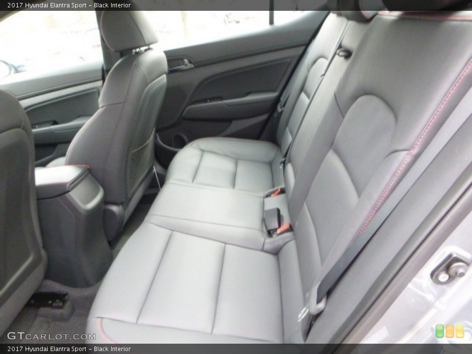 Black Interior Rear Seat for the 2017 Hyundai Elantra Sport #119354133