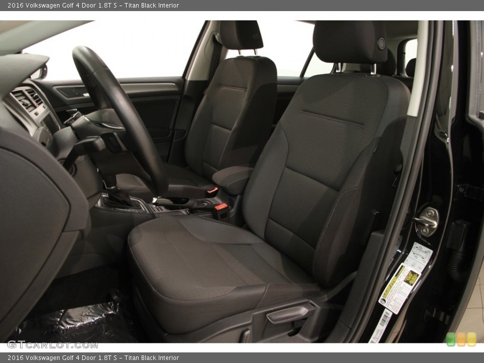 Titan Black Interior Front Seat for the 2016 Volkswagen Golf 4 Door 1.8T S #119355403