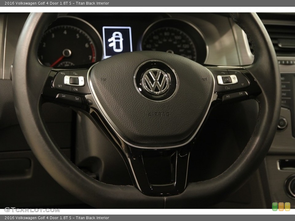 Titan Black Interior Steering Wheel for the 2016 Volkswagen Golf 4 Door 1.8T S #119355421