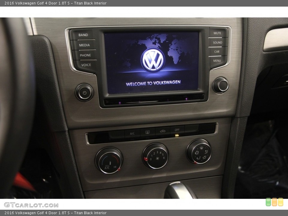 Titan Black Interior Controls for the 2016 Volkswagen Golf 4 Door 1.8T S #119355463