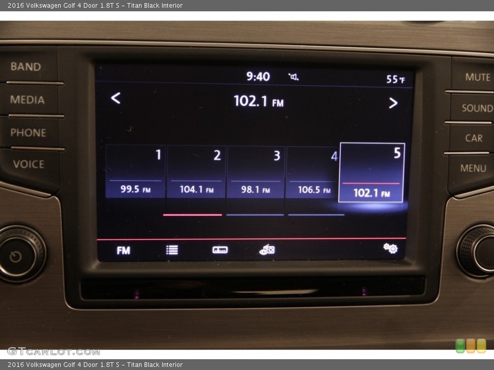 Titan Black Interior Audio System for the 2016 Volkswagen Golf 4 Door 1.8T S #119355484